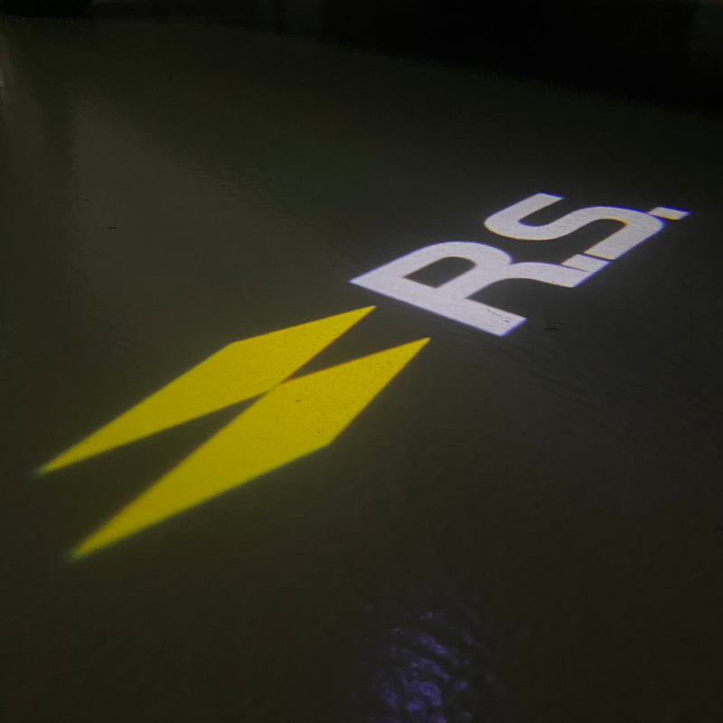 RENAULT RS LOGO PROJECTOT LIGHTS Nr.28084 (quantity 1 = 2 Logo Films /2 door lights )