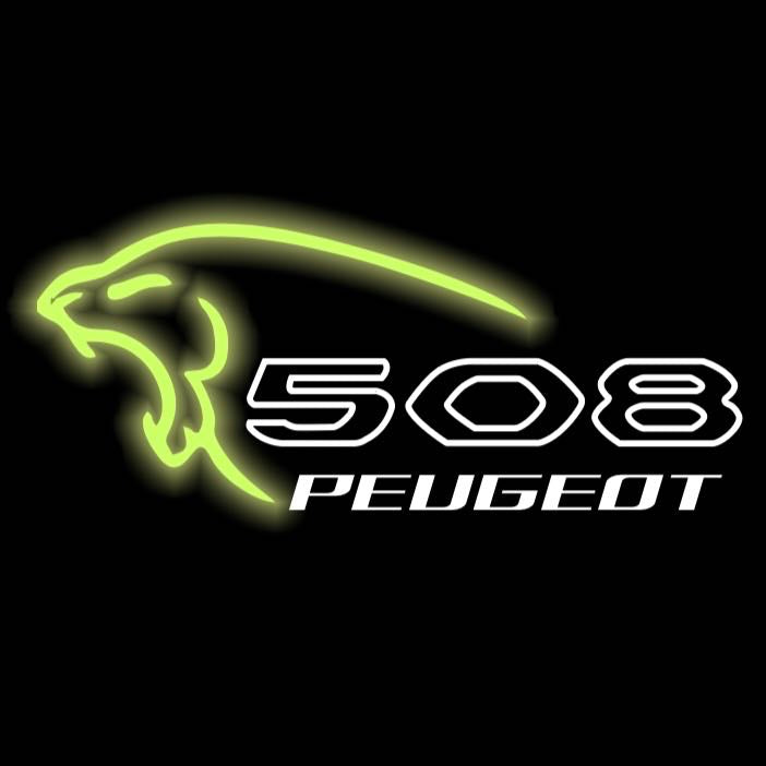 PEUGEOT 508 LOGO PROJECTOT LIGHTS    (quantity 1 = 2 Logo Films /2 door lights）Nr.30HH42