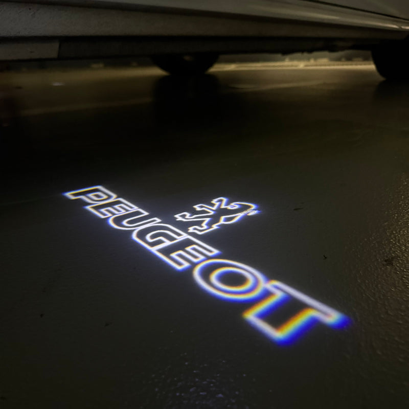 PEUGEOT ORIGINAL LOGO PROJECTOT LIGHTS    (quantity 1 = 2 Logo Films /2 door lights）Nr.30HH08