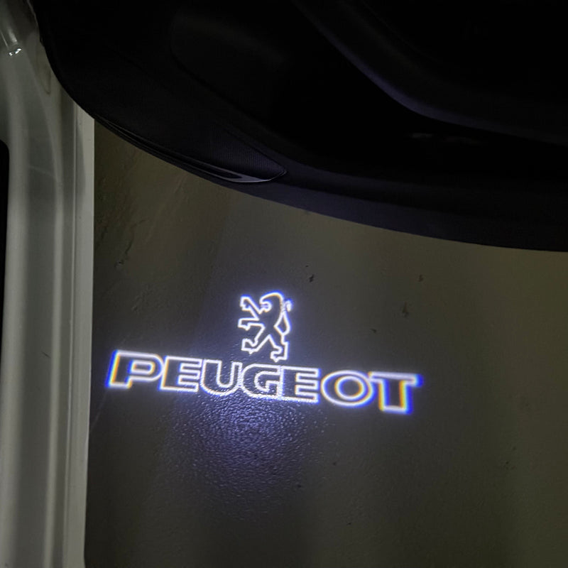 PEUGEOT ORIGINAL LOGO PROJECTOT LIGHTS    (quantity 1 = 2 Logo Films /2 door lights）Nr.30HH08