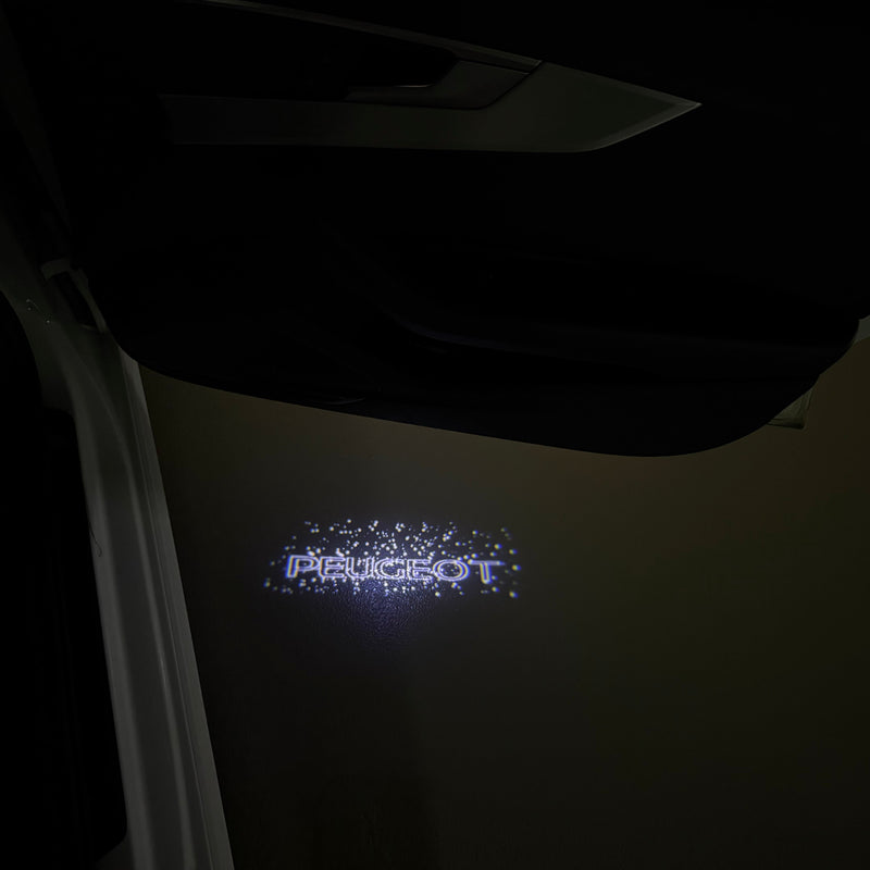 PEUGEOT ORIGINAL LOGO PROJECTOT LIGHTS    (quantity 1 = 2 Logo Films /2 door lights）Nr.30HH06