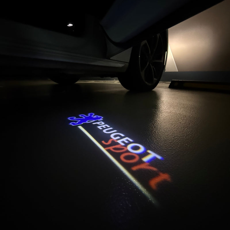 PEUGEOT SPORT  LOGO PROJECTOT LIGHTS    (quantity 1 = 2 Logo Films /2 door lights）Nr.30HH23