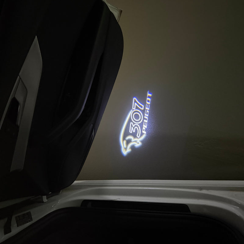 PEUGEOT 307  LOGO PROJECTOT LIGHTS    (quantity 1 = 2 Logo Films /2 door lights）Nr.30HH61