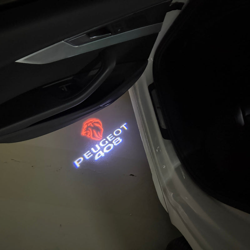 PEUGEOT 408 LOGO PROJECTOT LIGHTS    (quantity 1 = 2 Logo Films /2 door lights）Nr.30HH47