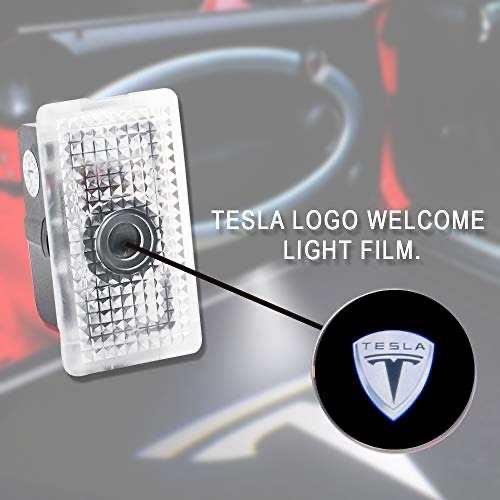 TESLA LOGO PROJECROTR LIGHTS Nr.1501 (quantity  1 =  2 Logo Film /  2 door lights)