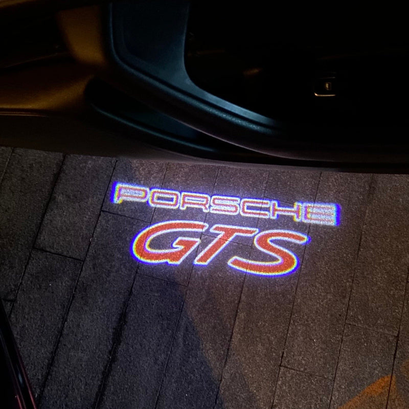 PORSCHE GT  LOGO PROJECTOT LIGHTS Nr.8098(quantity  1 =  2 Logo Film /  2 door lights)