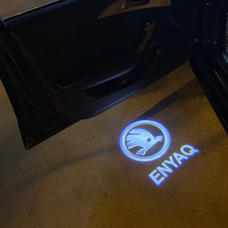 SKODA ENYAQ LOGO PROJECTOT LIGHTS Nr.43 (quantity  1 =  2 Logo Film /  2 door lights)