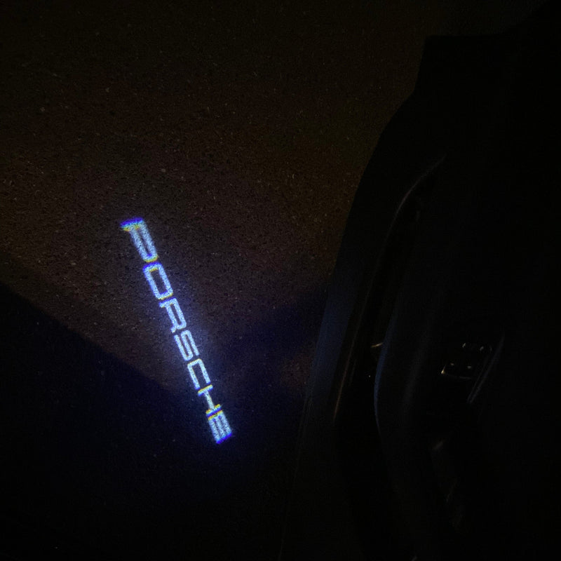 PORSCHE Original LOGO PROJECTOT LIGHTS Nr.60 (quantity  1 =  2 Logo Film /  2 door lights)