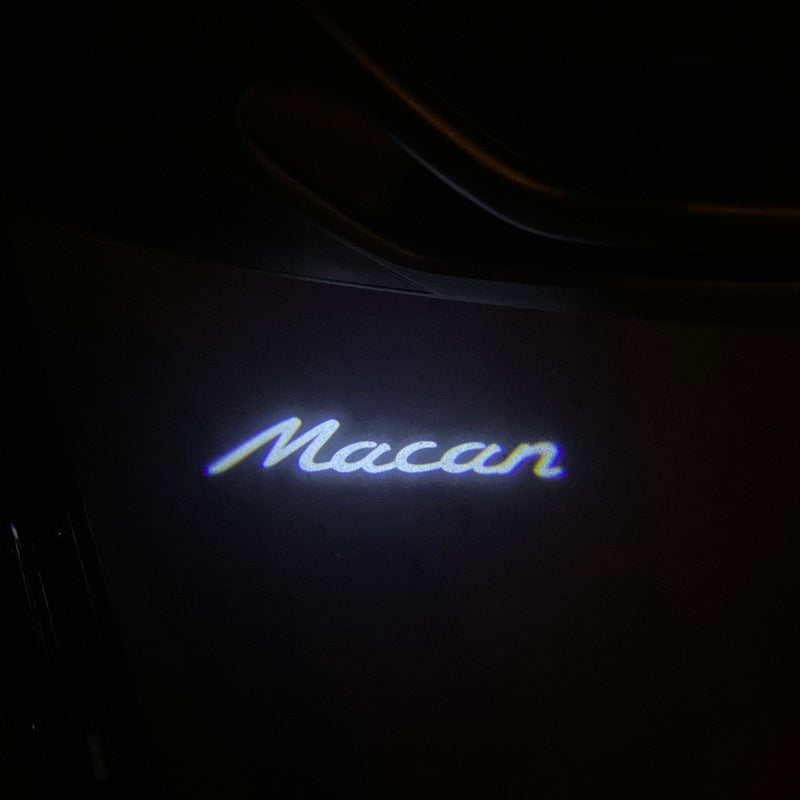 PORSCHE MACAN  LOGO PROJECTOT LIGHTS Nr.88 (quantity  1 =  2 Logo Film /  2 door lights)