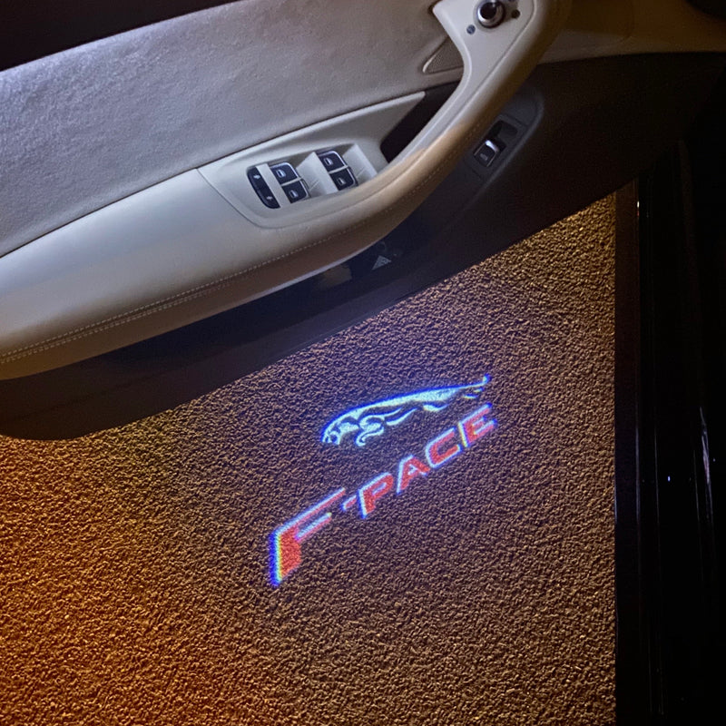 JAGUAR F PACE  LOGO PROJECROTR LIGHTS Nr.128  (quantity 1 = 1 sets/2 door lights)