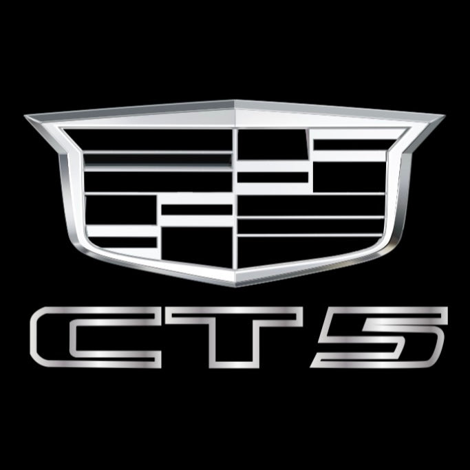 CADILLAC CT5 LOGO PROJECTOT LIGHTS Nr.2662 (quantity 1 = 2 Logo Films /2 door lights）