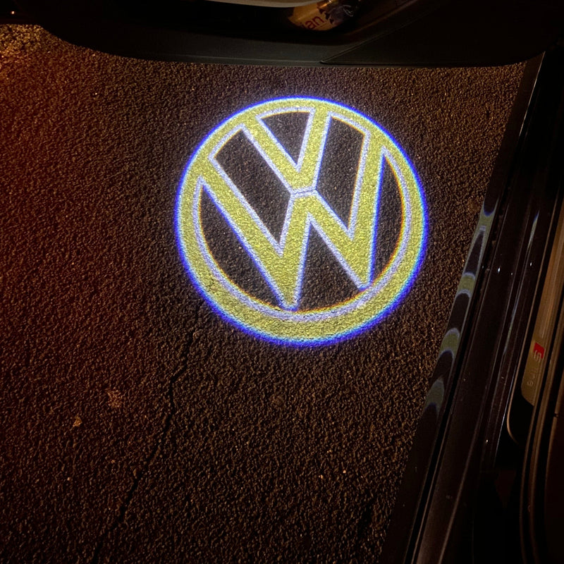 Volkswagen Door lights Original Logo  Nr. 160 ( quantity 1 = 2 logo film / 2 door lights)