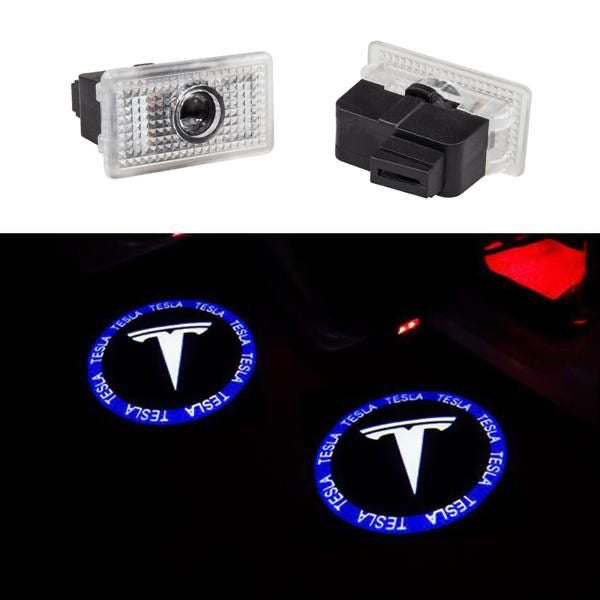 TESLA LOGO PROJECROTR LIGHTS Nr.1511 (quantity  1 =  2 Logo Film /  2 door lights)