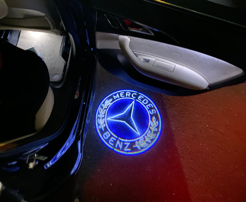 MERCEDES BENZ Original LOGO PROJECTOT LIGHTS Nr.01 (quantity 1 = 1 sets/2 door lights)