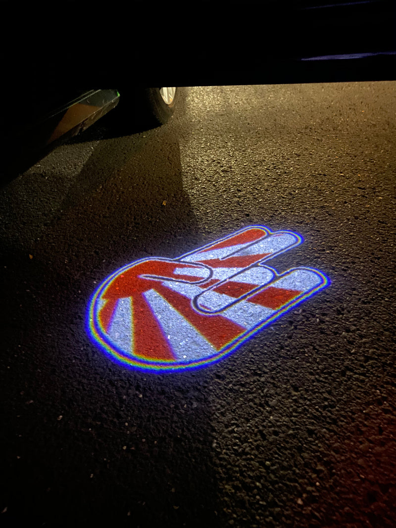 JDM LOGO PROJECTOT LIGHTS Nr.16 (quantity 1 = 1 sets/2 door lights)