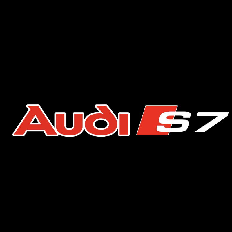 AUDI S7  LOGO PROJECTOT LIGHTS Nr.93  (quantity 1 = 2 Logo Films /2 door lights）