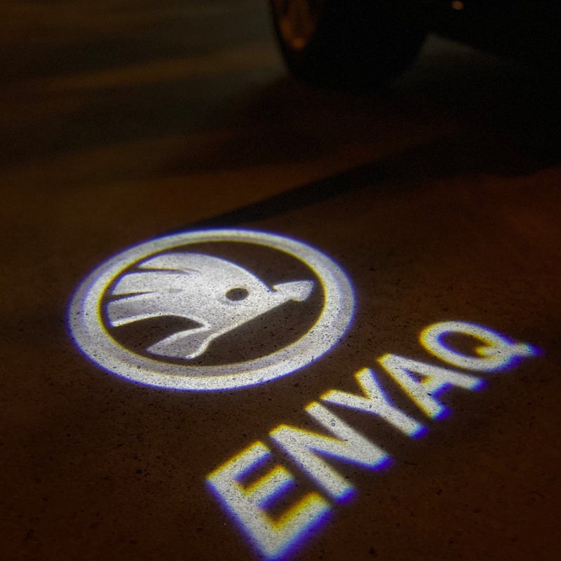 SKODA ENYAQ LOGO PROJECTOT LIGHTS Nr.43 (quantity  1 =  2 Logo Film /  2 door lights)