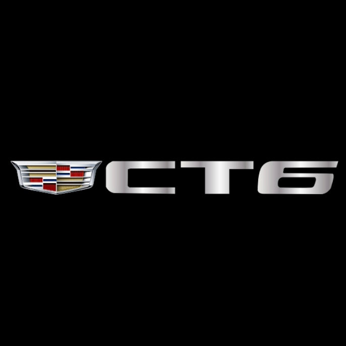 CADILLAC CT6  LOGO PROJECTOT LIGHTS Nr.2578 (quantity 1 = 2 Logo Films /2 door lights）