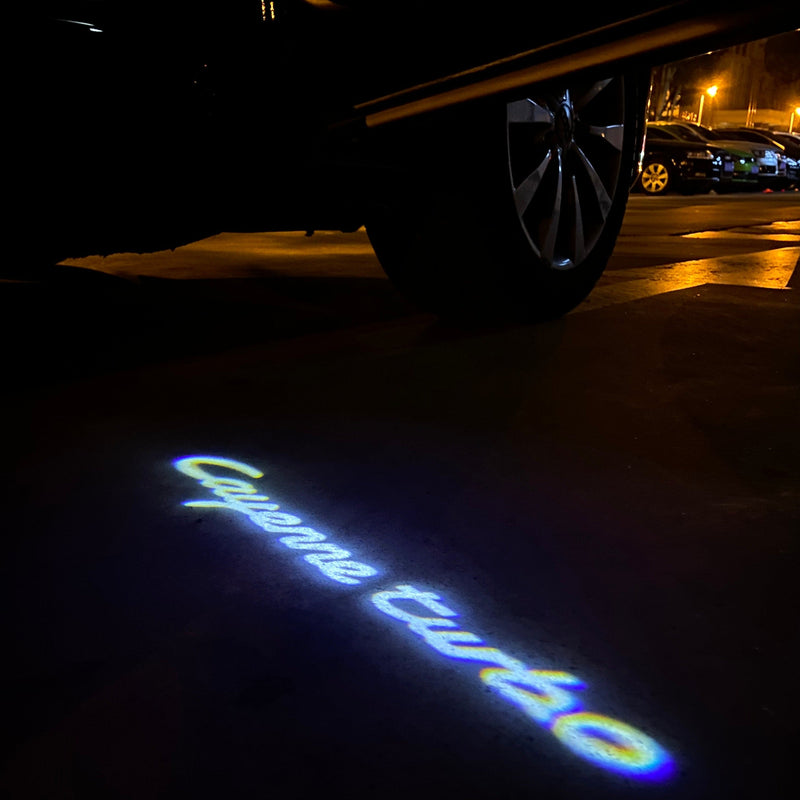 PORSCHE  Cayenne LOGO PROJECTOT LIGHTS Nr.39 (quantity  1 =  2 Logo Film /  2 door lights)