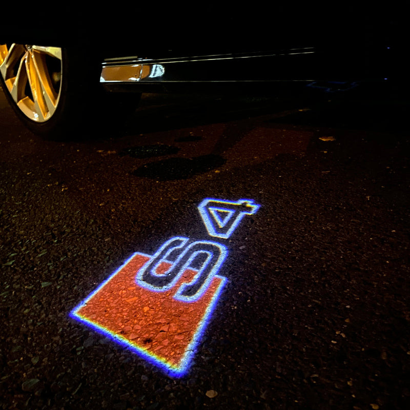 AUDI S4 LOGO PROJECTOT LIGHTS Nr.19  (quantity 1 = 2 Logo Films /2 door lights）