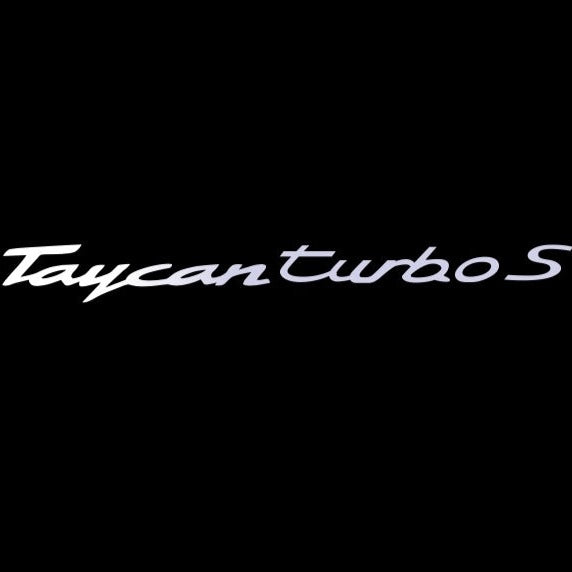 PORSCHE TAYCAN LOGO PROJECTOT LIGHTS Nr.87 (quantity  1 =  2 Logo Film /  2 door lights)