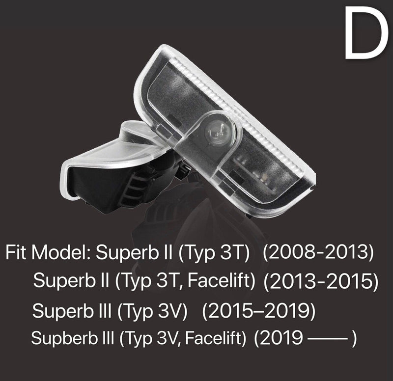 SKODA  Laurin&klement LOGO PROJECTOT LIGHTS Nr.19  (quantity 1 = 2 Logo Films /2 door lights）