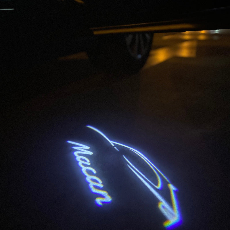 PORSCHE MACAN  LOGO PROJECTOT LIGHTS Nr.8090 (quantity  1 =  2 Logo Film /  2 door lights)