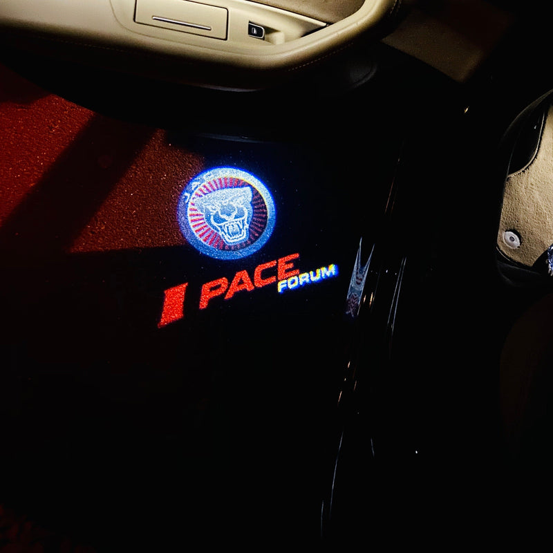 JAGUAR  I  PACE  LOGO PROJECROTR LIGHTS Nr.122 (quantity 1 = 1 sets/2 door lights)