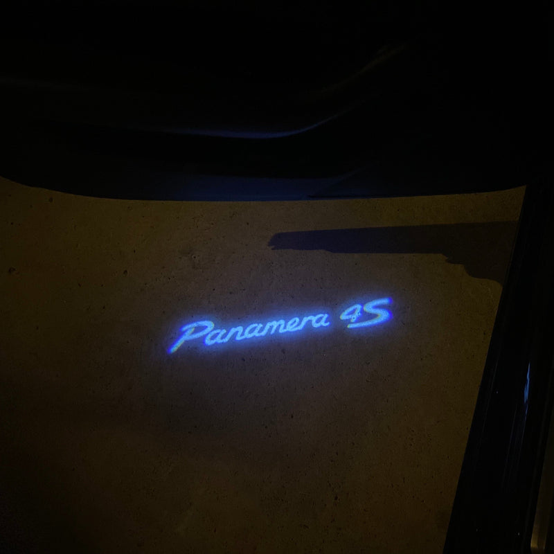 PORSCHE Panamera LOGO PROJECTOT LIGHTS Nr.8087 (quantity  1 =  2 Logo Film /  2 door lights)