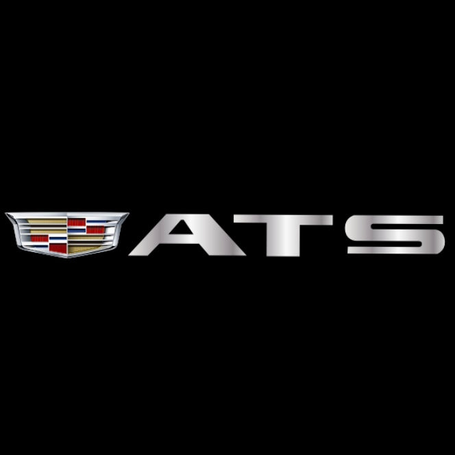 CADILLAC ATS LOGO PROJECTOT LIGHTS Nr.2577  (quantity 1 = 2 Logo Films /2 door lights）