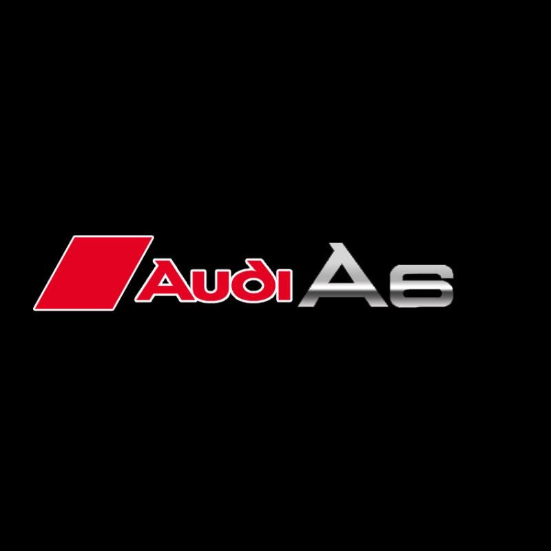 AUDI A6 LOGO PROJECTOT LIGHTS Nr.40  (quantity 1 = 2 Logo Films /2 door lights）