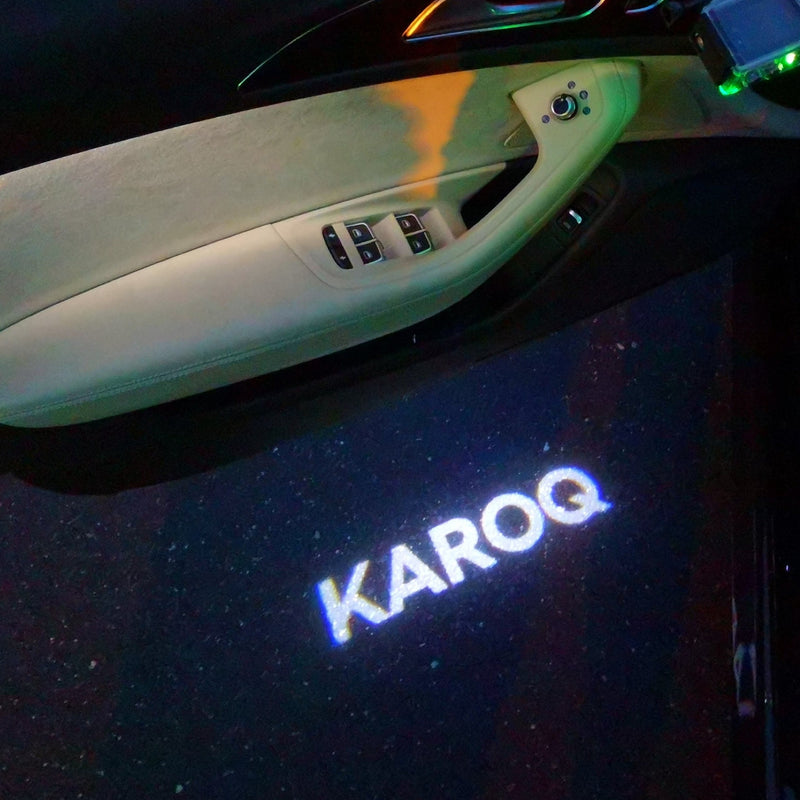 SKODA  KAROQ LOGO  LIGHTS Nr.84(quantity  1 =  2 Logo Film /  2 door lights)