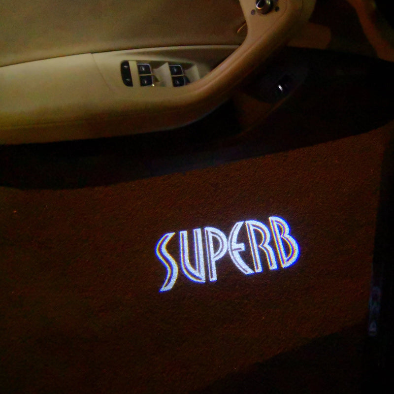 SKODA SUPERB LOGO PROJECTOT LIGHTS Nr.90 (quantity  1 =  2 Logo Film /  2 door lights)