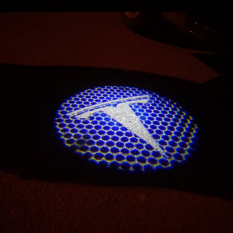 TESLA LOGO PROJECROTR LIGHTS Nr.1509 (quantity  1 =  2 Logo Film /  2 door lights)