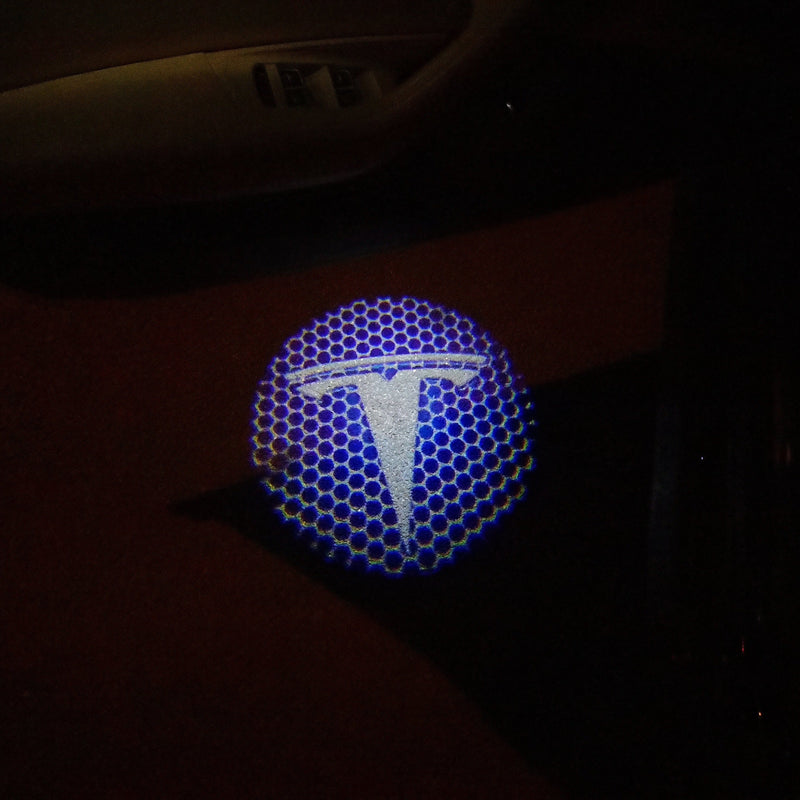 TESLA LOGO PROJECROTR LIGHTS Nr.1509 (quantity  1 =  2 Logo Film /  2 door lights)