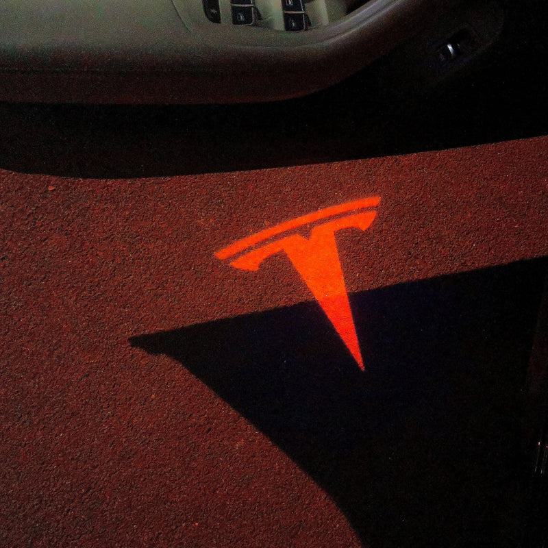 TESLA LOGO PROJECROTR LIGHTS Nr.1522 (quantity  1 =  2 Logo Film /  2 door lights)