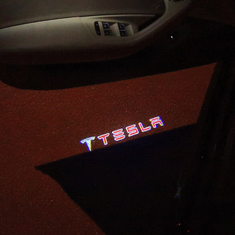 TESLA LOGO PROJECROTR LIGHTS Nr.1508 (quantity  1 =  2 Logo Film /  2 door lights)