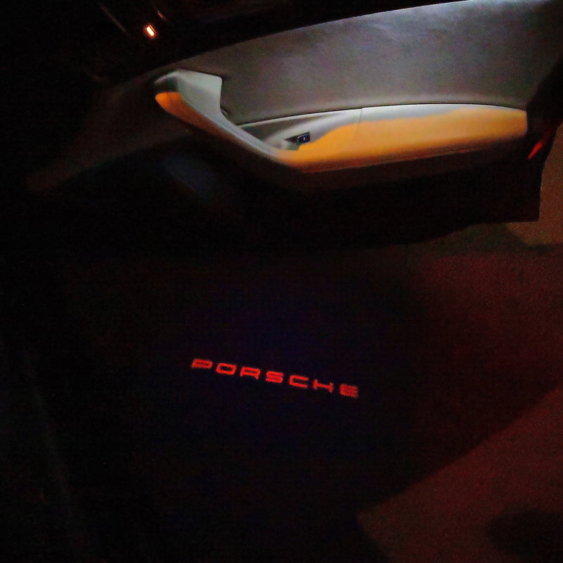 PORSCHE Original  LOGO PROJECTOT LIGHTS Nr.31 (quantity  1 =  2 Logo Film /  2 door lights)