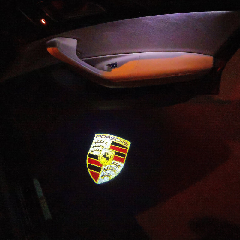 PORSCHE Original  LOGO PROJECTOT LIGHTS Nr.8003 (quantity  1 =  2 Logo Film /  2 door lights)