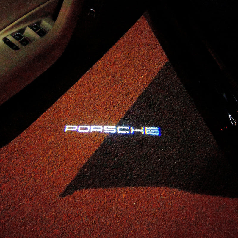 PORSCHE Original  LOGO PROJECTOT LIGHTS Nr.02 (quantity  1 =  2 Logo Film /  2 door lights)