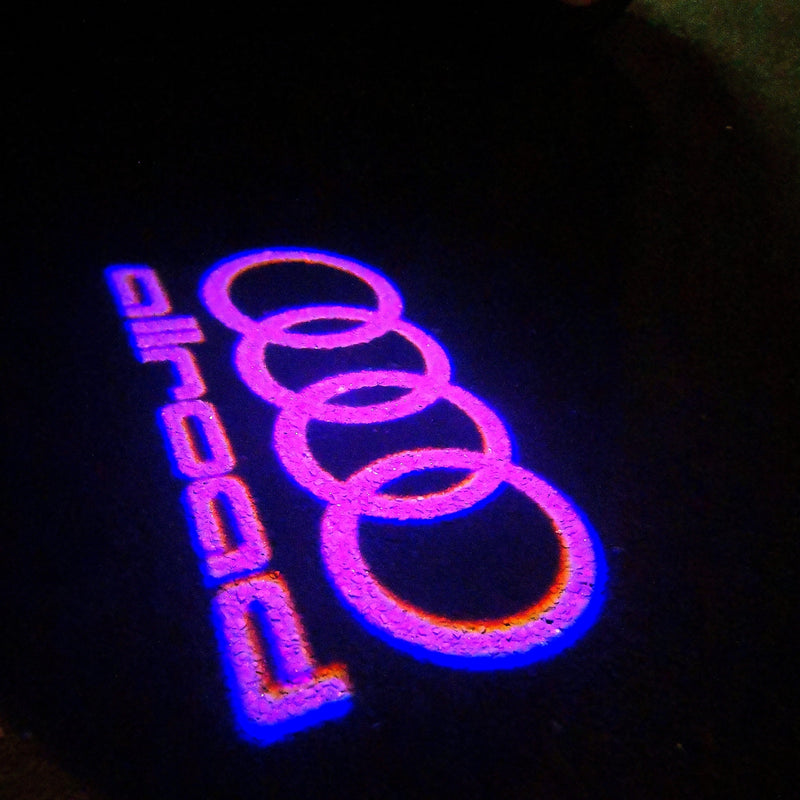 AUDI ALLROAD LOGO PROJECTOT LIGHTS Nr.153  (quantity 1 = 2 Logo Films /2 door lights）