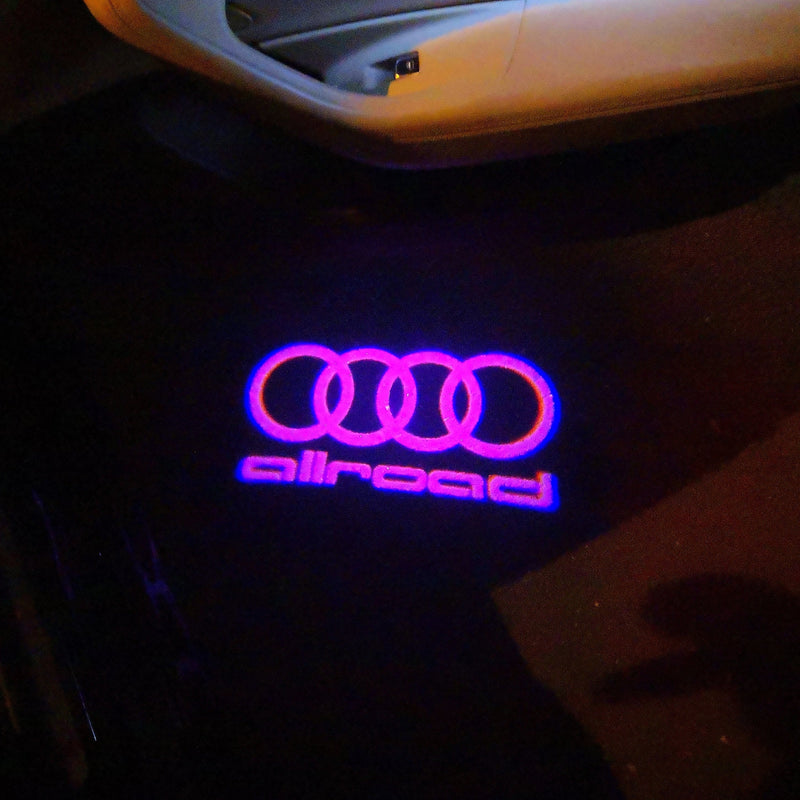 AUDI ALLROAD LOGO PROJECTOT LIGHTS Nr.153  (quantity 1 = 2 Logo Films /2 door lights）