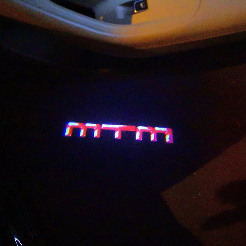 AUDI MTM  LOGO PROJECTOT LIGHTS Nr.91  (quantity 1 = 2 Logo Films /2 door lights）