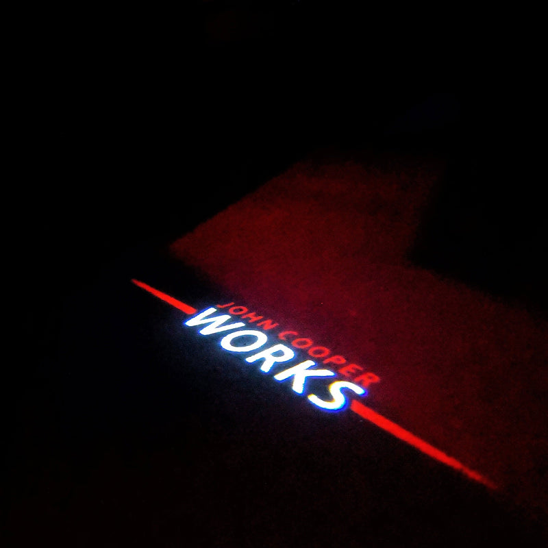 MINI JOHN COOPER WORKS LOGO PROJECROTR LIGHTS Nr.87 (quantity  1 =  2 Logo Film /  2 door lights)