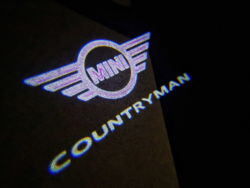 MINI COUNTRYMAN LOGO PROJECROTR LIGHTS Nr.147 (quantity  1 =  2 Logo Film /  2 door lights)