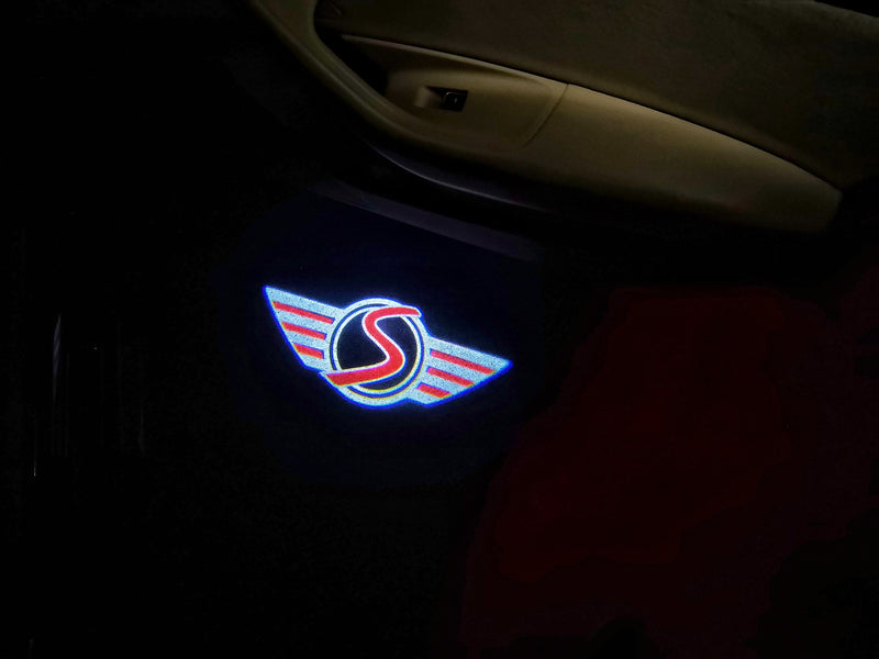 MINI S LOGO PROJECROTR LIGHTS Nr.35 (quantity  1 =  2 Logo Film /  2 door lights)