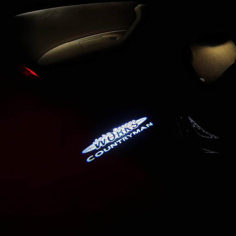 MINI  COUNTRYMAN LOGO PROJECROTR LIGHTS Nr.79 (quantity  1 =  2 Logo Film /  2 door lights)