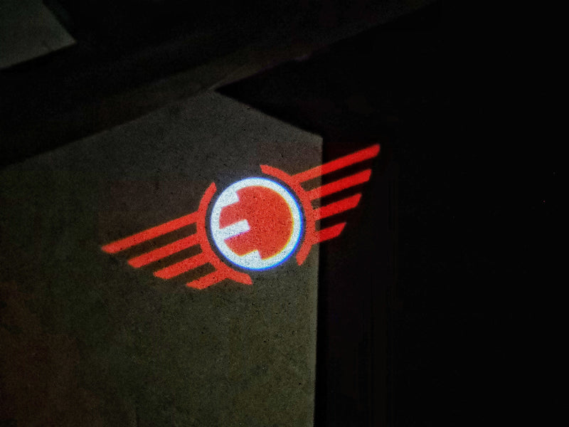 MINI ELECTRIC LOGO PROJECROTR LIGHTS Nr.99 (quantity  1 =  2 Logo Film /  2 door lights)