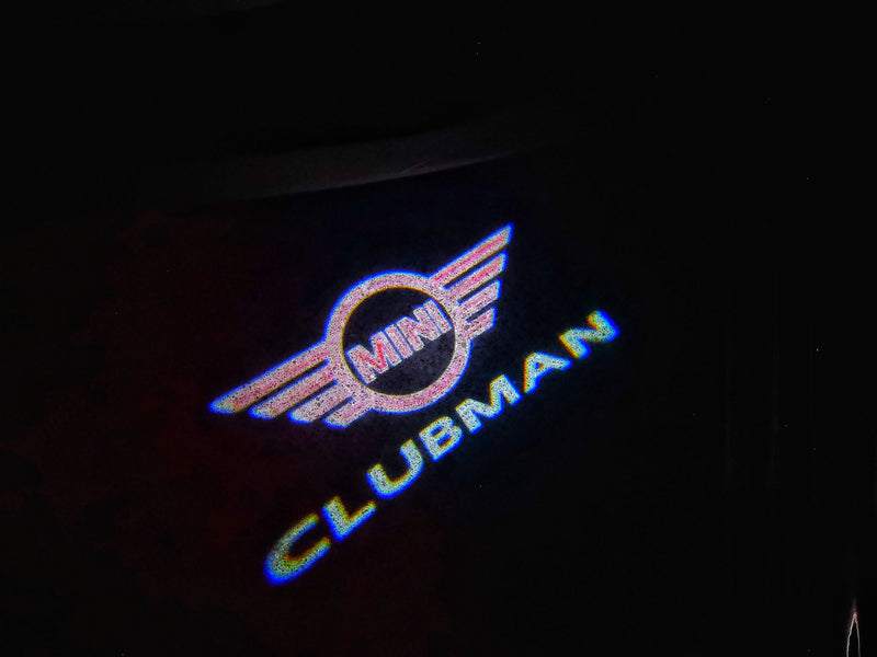 MINI CLUBMAN LOGO PROJECROTR LIGHTS Nr.129 (quantity  1 =  2 Logo Film /  2 door lights)