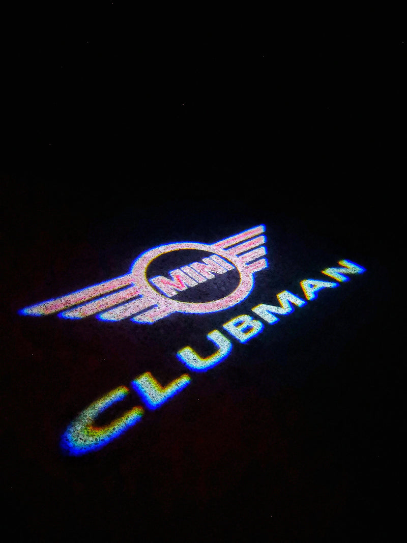 MINI CLUBMAN LOGO PROJECROTR LIGHTS Nr.129 (quantity  1 =  2 Logo Film /  2 door lights)